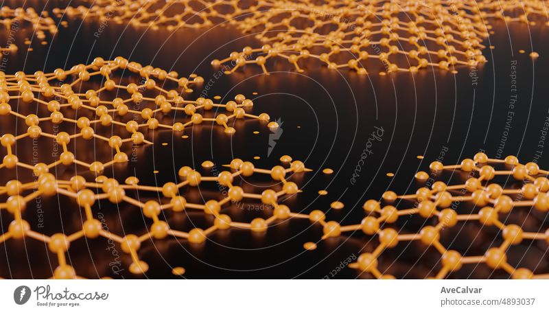 Farbe auf schwarzem Hintergrund einer Zusammensetzung von 3D-Illustrationen von Molekülen und chemischen Zusammensetzungen. Medizinisches, molekulares und zelluläres Konzept. Minimaler Hintergrund. Kopieren Raum