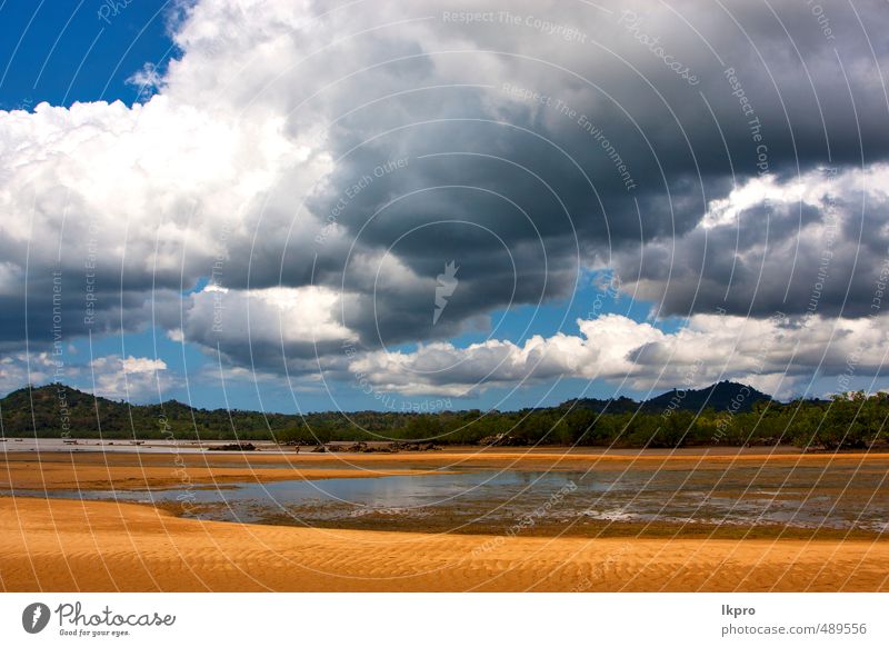 Fluss in der blauen Lagune zum Entspannen Erholung Ferien & Urlaub & Reisen Ausflug Sommer Strand Meer Insel Wellen Seil Natur Pflanze Sand Himmel Wolken Regen