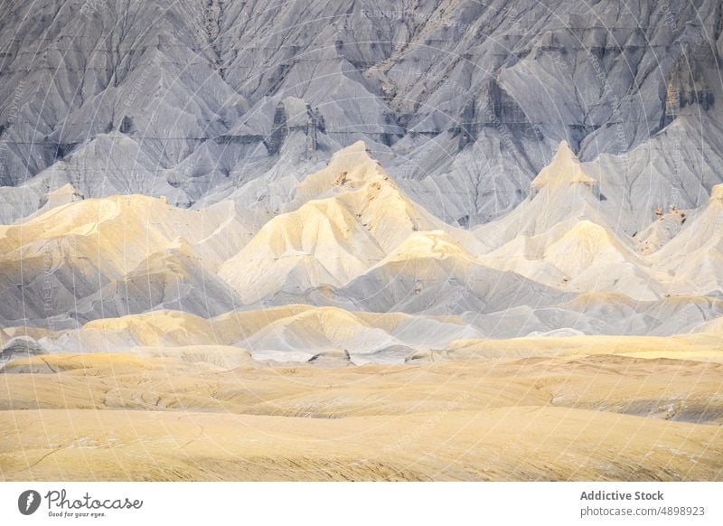 Landschaftlicher Berg Berg Fabrik Butte Utah reisen wüst USA im Freien Wahrzeichen Natur Antenne trocken Himmel Wildnis Tal Stein braun natürlich national