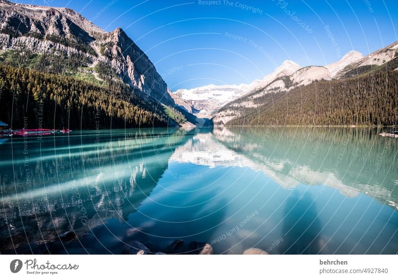 wunder friedlich stille Einsam Einsamkeit Himmel Gletscher Banff National Park Bergsee Reflexion & Spiegelung Fernweh Ferne weite besonders