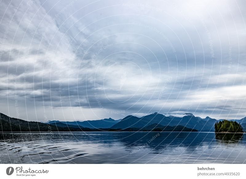 vancouver island Berge u. Gebirge Himmel besonders Natur Küste Meer Landschaft British Columbia Wasser Abenteuer Kanada Nordamerika Farbfoto fantastisch