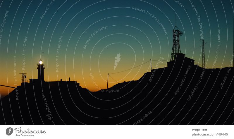 el faro Leuchtturm Nacht Langzeitbelichtung Cabo de Gata Spanien Meer Sonnenuntergang Silhouette