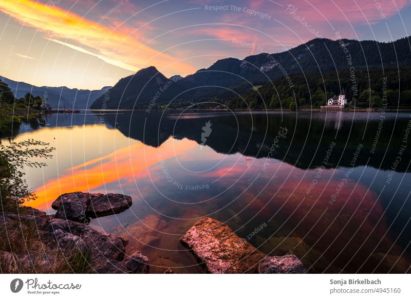 Ganz früh morgens am Grundlsee :) Österreich Steiermark Morgenrot Sonnenaufgang Salzkammergut Heimatliebe Ausseer Land steirisches Meer totes gebirge