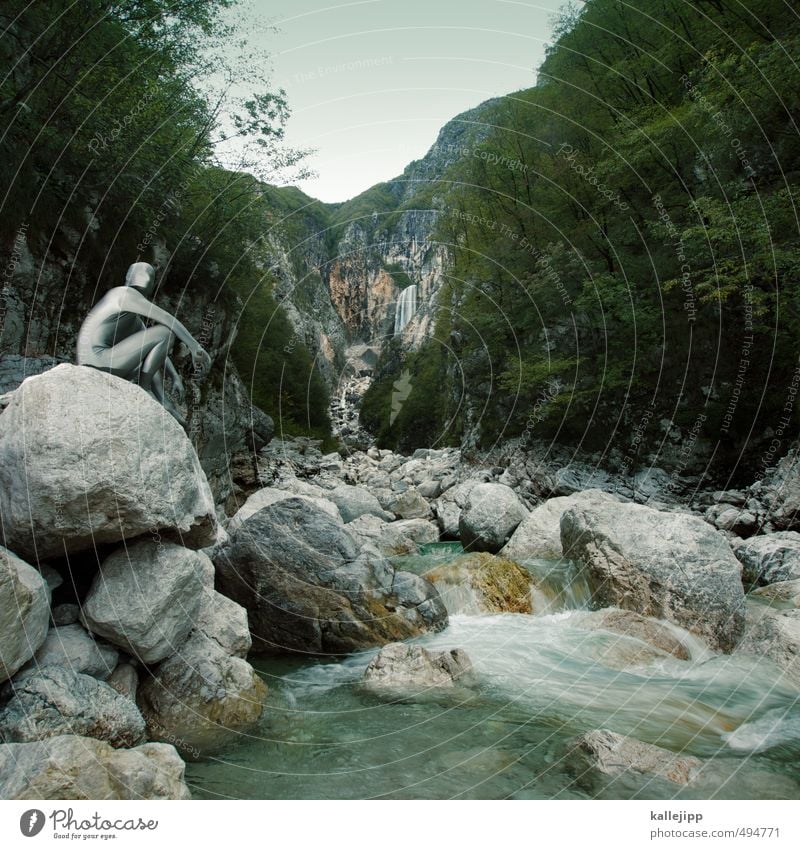 slap boca Mensch maskulin Mann Erwachsene Körper 1 30-45 Jahre Umwelt Natur Landschaft Pflanze Tier Luft Wasser Baum Wald Felsen Alpen Berge u. Gebirge Bach