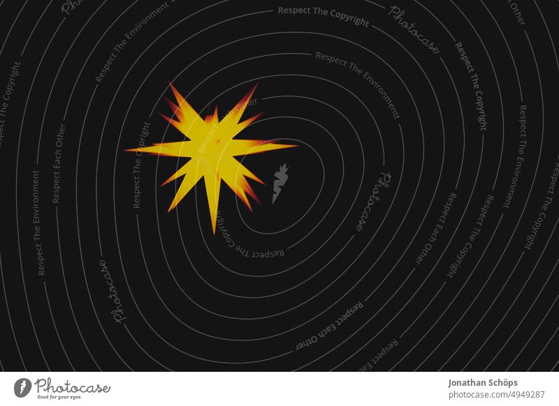 Weihnachtsstern leuchtend in dunkler Nacht Herrnhuter Stern Adventsstern Licht warten Hoffnungsstrahl Zacken Stern (Symbol) Religion & Glaube Christentum