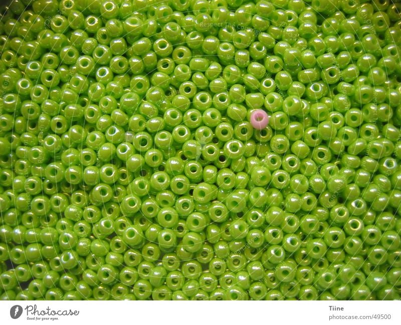 pink meets green rosa grün Glasperle Schmuck Perle