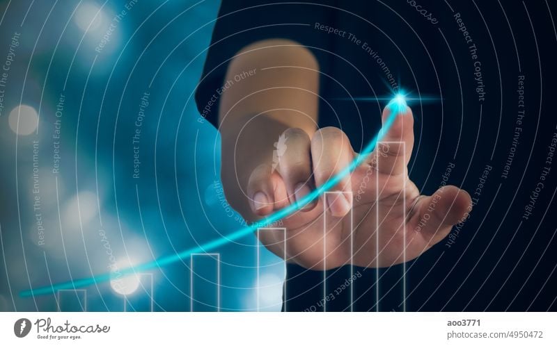 Geschäftsmann Punkt Erhöhung Pfeil Graph Corporate Zukunft Wachstum. Planung Ziel Ziel Herausforderung und Geschäftsstrategie Finanzen Investitionen Entwicklung Konzept.