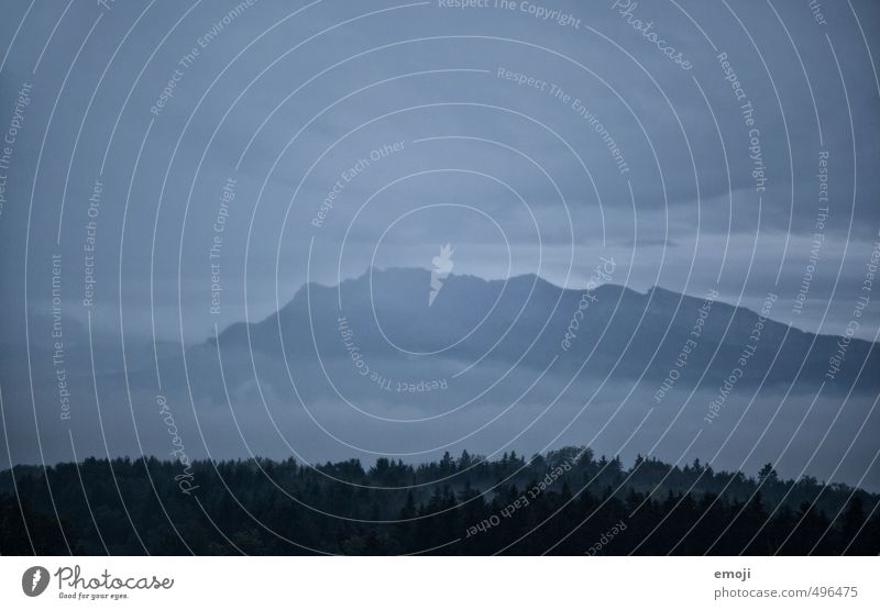 Blick zum Pilatus Umwelt Natur Landschaft Wolken Herbst schlechtes Wetter Gewitter Berge u. Gebirge dunkel natürlich blau grau Farbfoto Gedeckte Farben