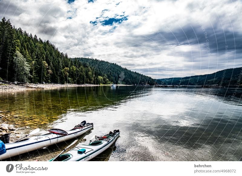 wassergeschichten Boote Kanu Kajak Idylle genießen British Columbia Kanada Abenteuer fantastisch Ferien & Urlaub & Reisen Fernweh Ferne Himmel Natur Nordamerika