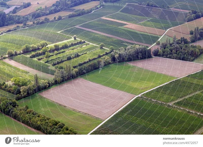 Kulturlandschaft aus der Vogelperspektive felder acker kulturlandschaft überflug abgrenzung vogelperspektive abstrakt pfalz südpfalz landwirtschaft