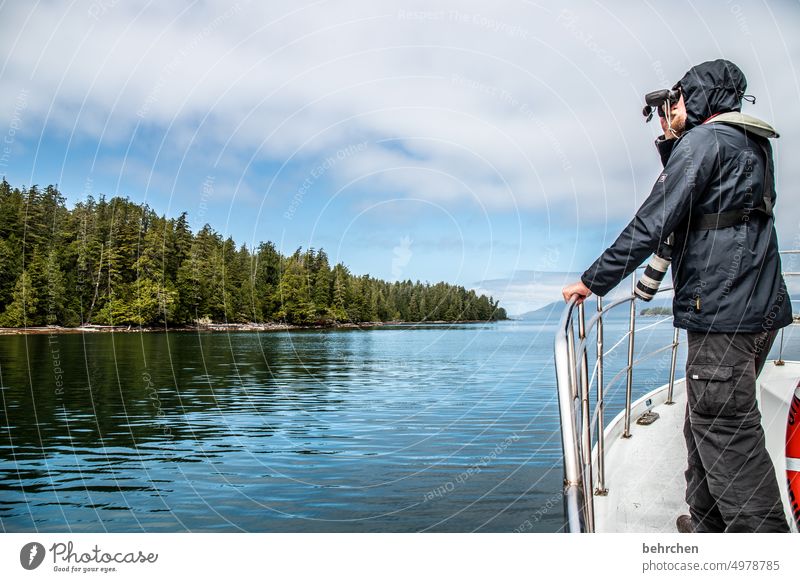 kapitän seebär Bootsfahrt Wind Ausflug Vancouver Island Fernweh Ferne Ferien & Urlaub & Reisen Tourismus fantastisch Farbfoto Nordamerika Kanada Freiheit