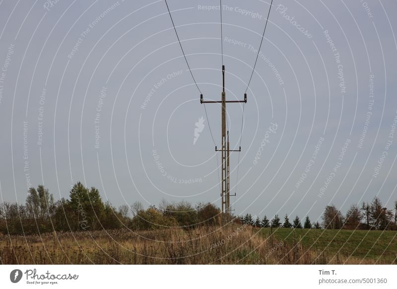 Polen Energie Europa Himmel Außenaufnahme Landschaft Menschenleer Industrie Farbfoto Strommast Elektrizität Energiewirtschaft Technik & Technologie