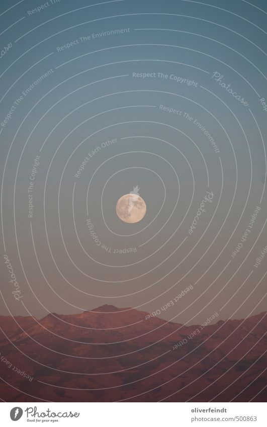 Mond II Erholung ruhig Ferien & Urlaub & Reisen Ausflug Abenteuer Ferne Freiheit wandern Umwelt Natur Landschaft Himmel Wolkenloser Himmel Vollmond