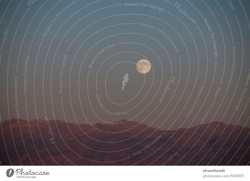 Mond I Ferien & Urlaub & Reisen Ferne Freiheit Expedition Berge u. Gebirge wandern Umwelt Natur Landschaft Himmel Wolkenloser Himmel Nachthimmel Vollmond