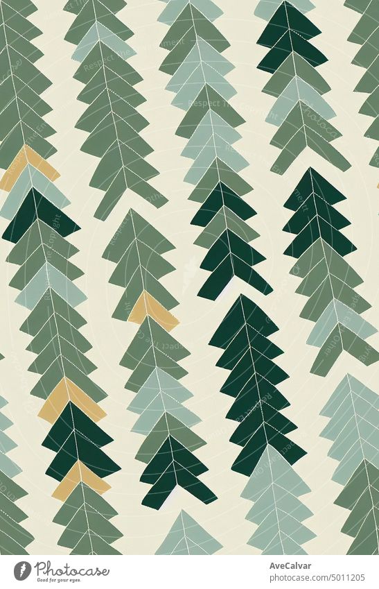 Hintergrund mit mid century modern christmas wallpaper pattern mit copy space. abstrakt Form Zusammensetzung Kreativität Kurve futuristisch Geometrie