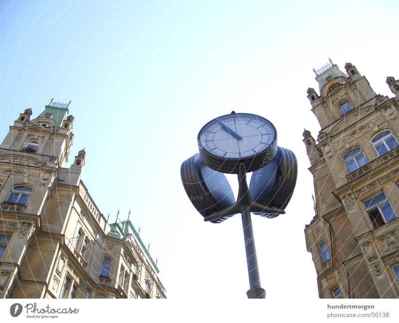 Jüdisches Viertel in Prag Uhr Haus Fassade Architektur