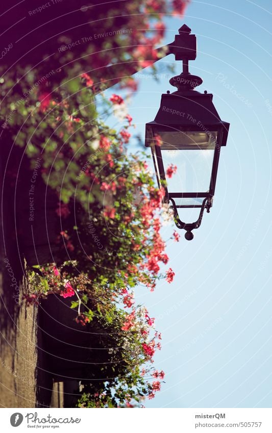 French Style V Kunst Dorf Kleinstadt Stadt Haus Hütte ästhetisch Straßenbeleuchtung Grossstadtromantik Blume Frankreich Farbfoto Gedeckte Farben Außenaufnahme