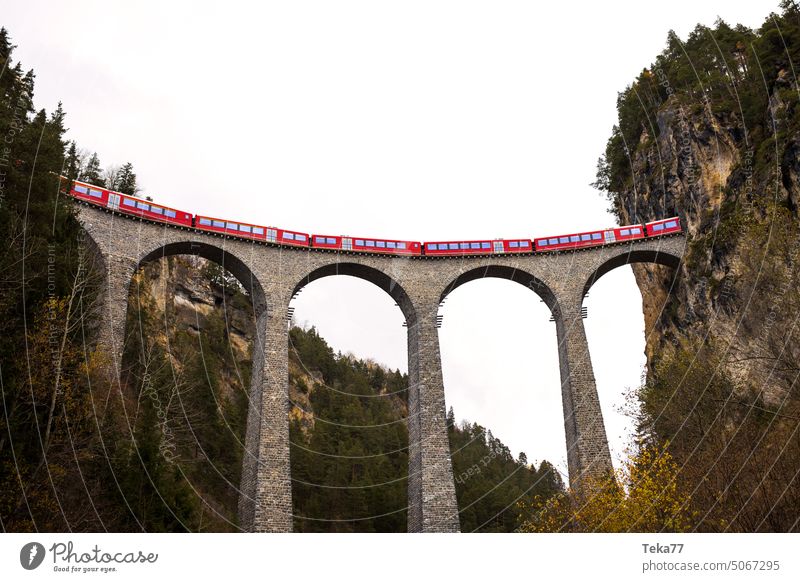 Landwasserviadukt Graubünden #3 landwasser Landwasser-Viadukt schweiz alpen Schweizer Alpen schweizer eisenbahn transport Weltkulturerbe