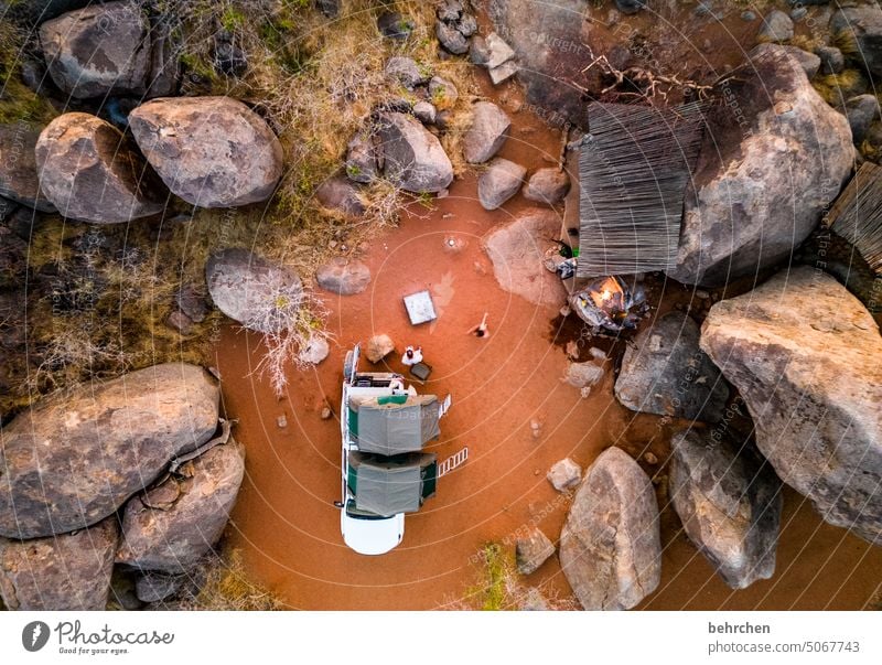 draußen SEIN Freiheit Vogelperspektive von oben Drohne trocken Berge u. Gebirge traumhaft Wärme Baum besonders beeindruckend Abenteuer Einsamkeit Natur Namibia