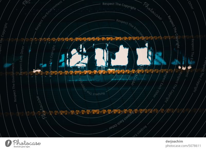 Spiegelung im Pool. Spiegelung im Wasser Wasseroberfläche Wasserspiegelung Menschenleer Reflexion & Spiegelung Idylle Farbfoto ruhig friedlich Ruhe