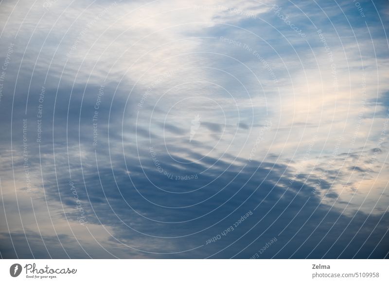 Blauer Himmel und weiße Wolken abstrakt Air Atmosphäre Hintergrund schön Schönheit blau hell übersichtlich Klima Wolkenlandschaft wolkig bewölkter Himmel Farbe