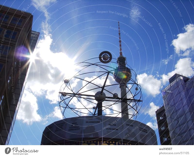 sonnenspiel Alexanderplatz Weltzeituhr Berlin Berliner Fernsehturm