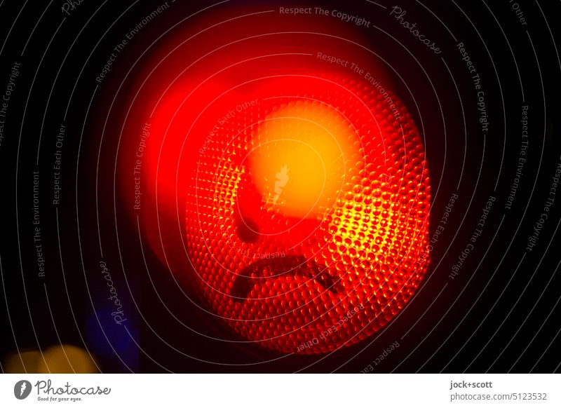 Smiley ärgere Dich nicht Fahrradampel Ampel Verkehrszeichen Symbole & Metaphern Straßenkunst Kreativität leuchten Streulicht Signal Doppelbelichtung Stop