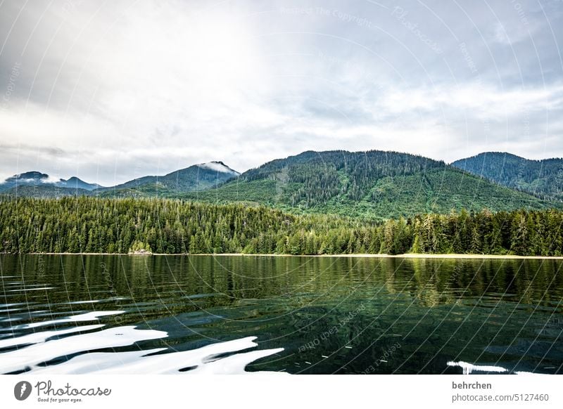 vancouver island Berge u. Gebirge Himmel besonders Natur Küste Meer Landschaft British Columbia Wasser Abenteuer Kanada Nordamerika Farbfoto fantastisch