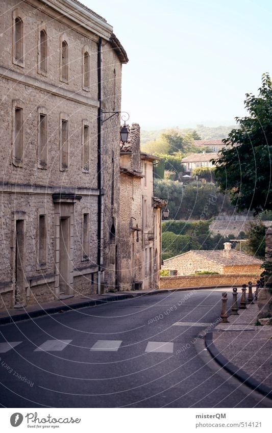 French Style IX Dorf Kleinstadt Stadtrand Altstadt Fußgängerzone Menschenleer Haus Mauer Wand ästhetisch Frankreich Provence Gordes Straße Süden Sommerurlaub