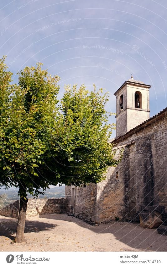 French Style VIII Dorf Kleinstadt Stadt Stadtzentrum Haus Kirche Burg oder Schloss Ruine ästhetisch Frankreich Religion & Glaube Turm Lacoste Sommerurlaub