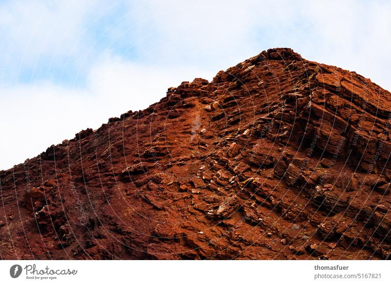 Berg, Krater vulkanisch Lava Perspektive Insel Umwelt exotisch Beginn Farbe Kanaren Außenaufnahme Natur Landschaft Lanzarote Licht Schatten Panorama (Aussicht)