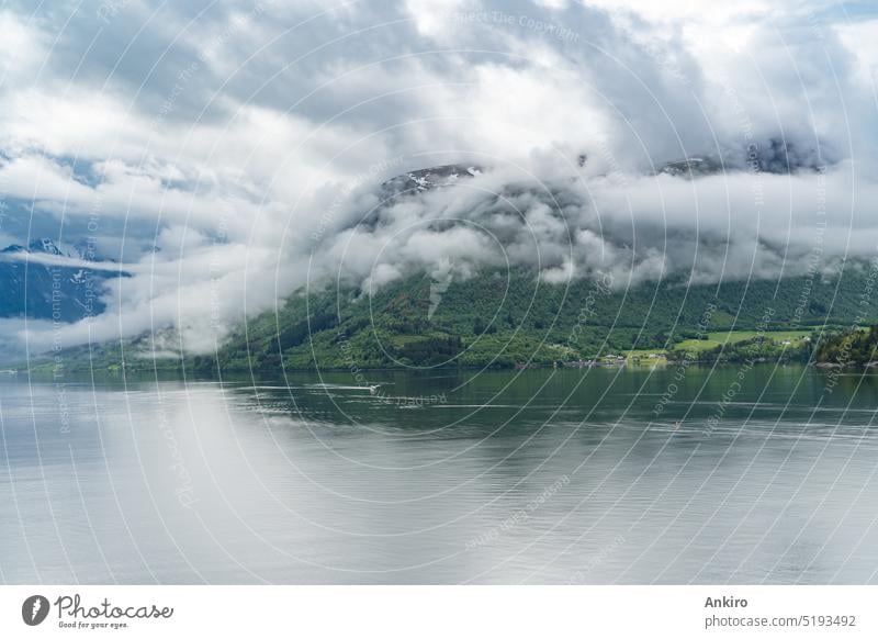 Wunderschöne Landschaft am Romsdalsfjord reisen Norwegen Ansicht Berge u. Gebirge Fjord Wasser romsdalsfjorden Tourismus Bucht Natur Europa Skandinavien Sommer