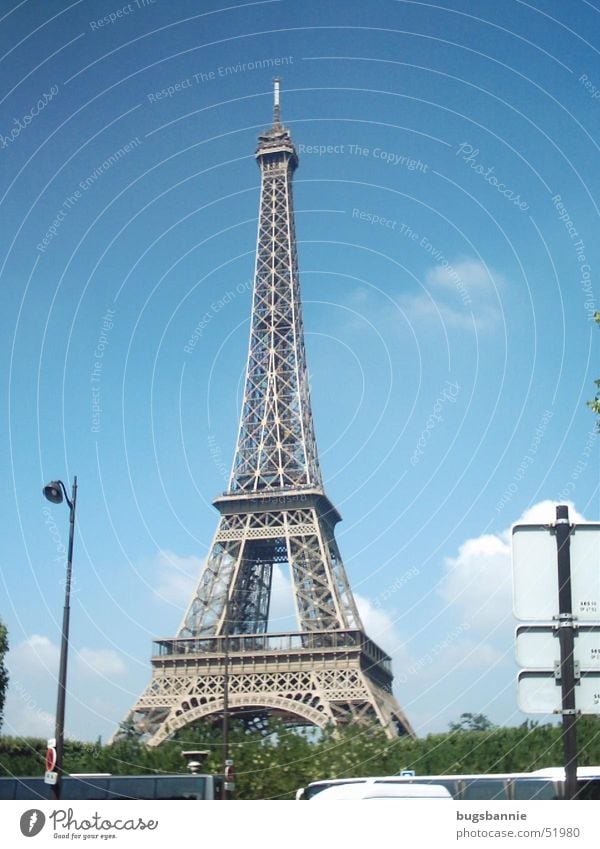 Le tour eiffel Paris Kunst Frankreich Ferien & Urlaub & Reisen Sightseeing Turm Sehenswürdigkeit