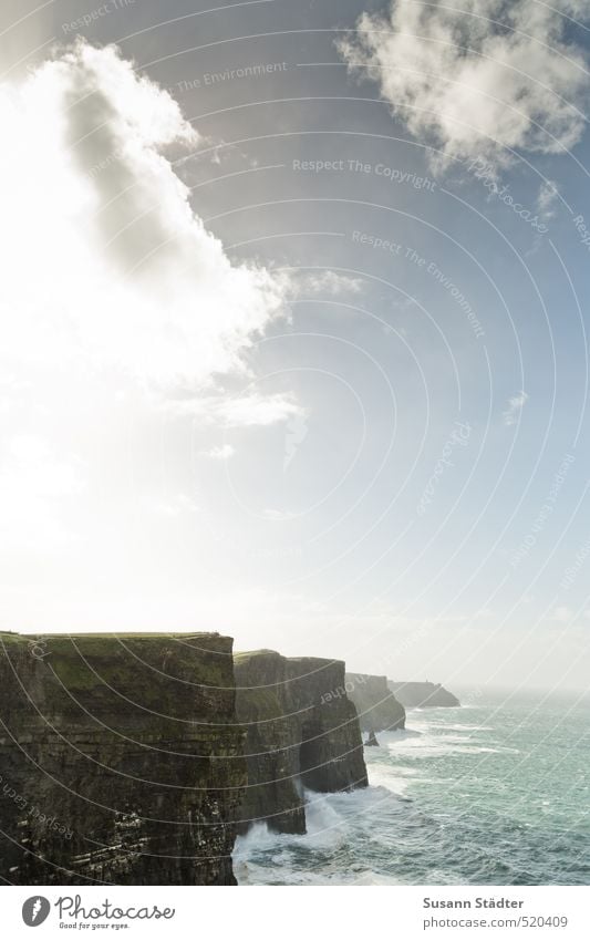 Cliffs of Moher Irland Meer Farbfoto Landschaft Natur Küste Außenaufnahme Klippe Felsen Wasser Himmel Menschenleer