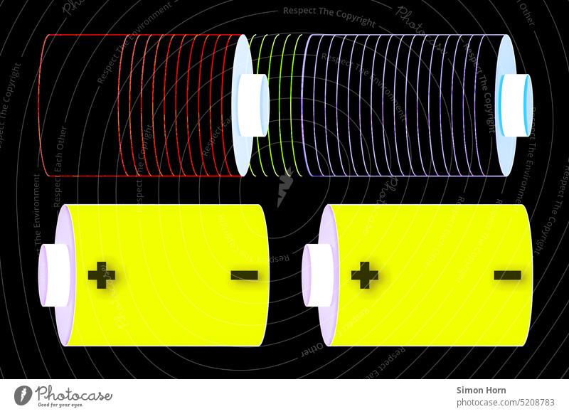 Batterien Grafik u. Illustration Energiespeicher Technik & Technologie Energiewirtschaft speichern Akkumulator Elektrizität Strom Versorgung Autarkie