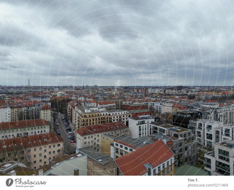 Kranblick Berlin Prenzlauer Berg Himmel Farbe Stadt Stadtzentrum Altstadt Tag Farbfoto Altbau