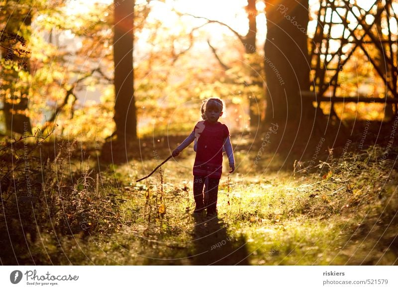 and enjoy the moment Mensch Kind Mädchen Geschwister Schwester Kindheit 2 3-8 Jahre Natur Landschaft Sonnenaufgang Sonnenuntergang Sonnenlicht Herbst