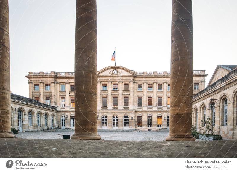 Hotel de Ville Bordeaux bordeaux Frankreich touristisch städtetrip Gebäude Tourismus Europa reisen historisch Französisch blau Stimmung Sonnenuntergang Haus