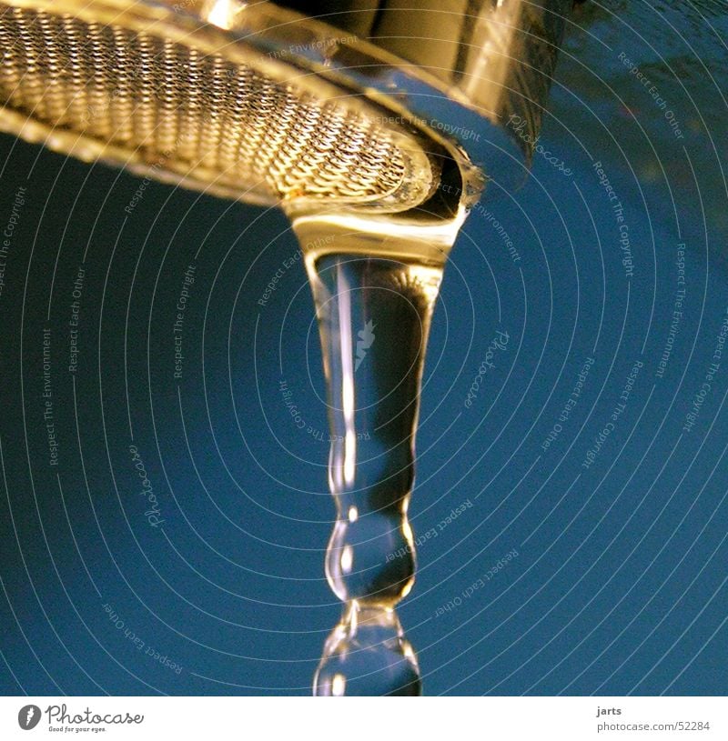 Es tropft... Wasserhahn nass Küche Wassertropfen jarts gold blau