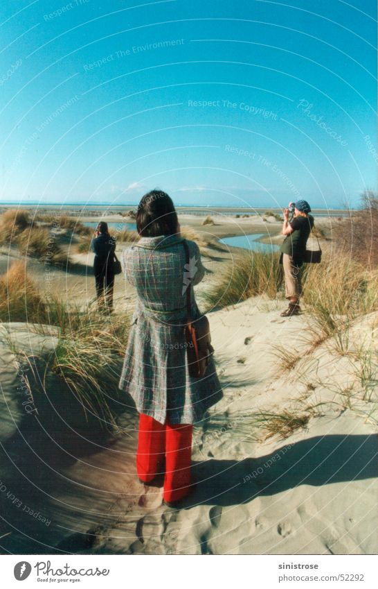 fotos!fotos! Strand Frankreich Meer Fotografie Tourist Ferien & Urlaub & Reisen Küste Frau Raum Sonne Stranddüne