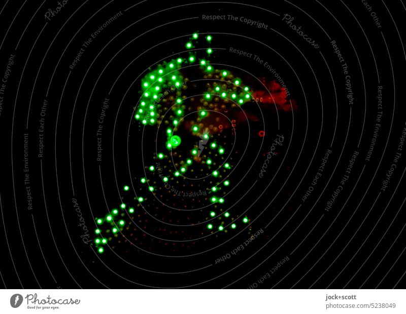 Ruck Zuck bei Grün für Fußgänger in Peru Fußgängerampel Silhouette Ampel Piktogramm Verkehrszeichen leuchten Sicherheit Symbole & Metaphern ampelmännchen Signal