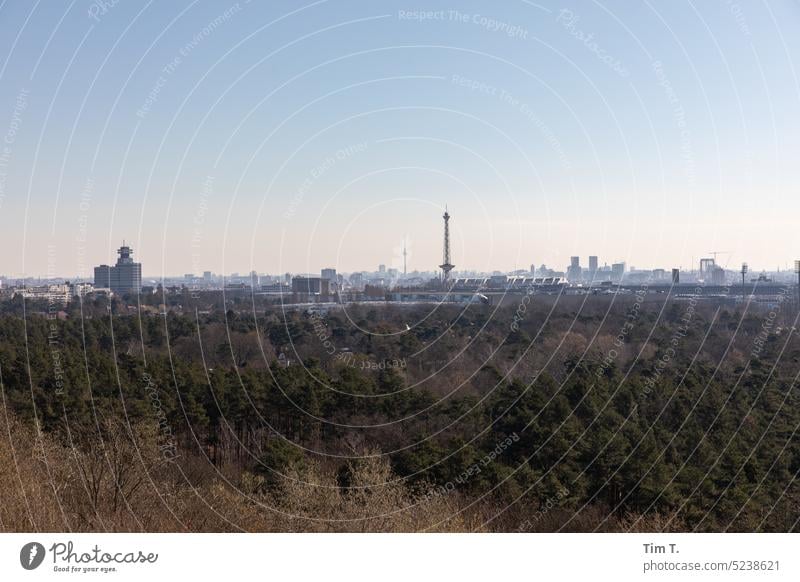 Skyline Berlin Drachenberg Himmel Deutschland Architektur Hauptstadt Menschenleer Außenaufnahme Großstadt Sehenswürdigkeit Turm Fernsehturm Berliner Fernsehturm