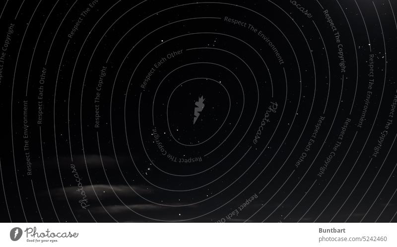 Sternbild Orion Himmel Nacht Astronomie Nachthimmel Sterne Sternenhimmel Weltall Unendlichkeit dunkel sternenklar Ferne Sternenzelt