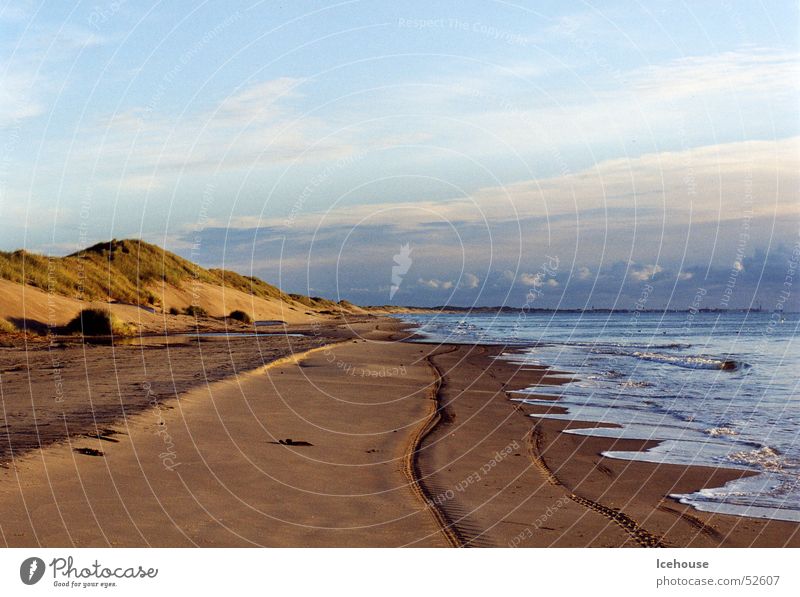 Morgenstimmung am Meer Sonnenaufgang Strand Dänemark Norden Ferne Stranddüne Ostsee