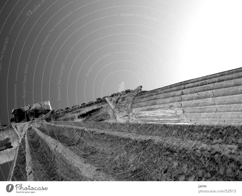 Tempel Apollon Türkei antik Schwarzweißfoto Himmel Säule Stein alt verdammtalt jarts