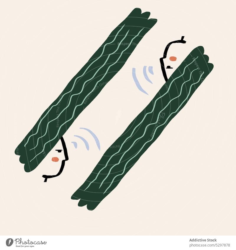 Vektorbild von Frauen, die miteinander reden sprechen Gespräch auf den Kopf gestellt Zusammensein Grafik u. Illustration Bild kreativ Gruß Kommunizieren