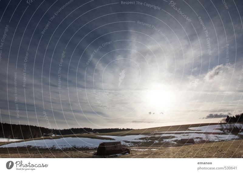 Winter auf dem Kandel Ferien & Urlaub & Reisen Ausflug Schnee Berge u. Gebirge wandern Natur Landschaft Himmel Wolken Horizont Eis Frost Wiese Feld Wald Hügel