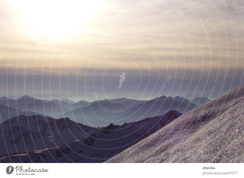 hoher ifen Sonnenuntergang Europa Alpen Berge u. Gebirge Schnee