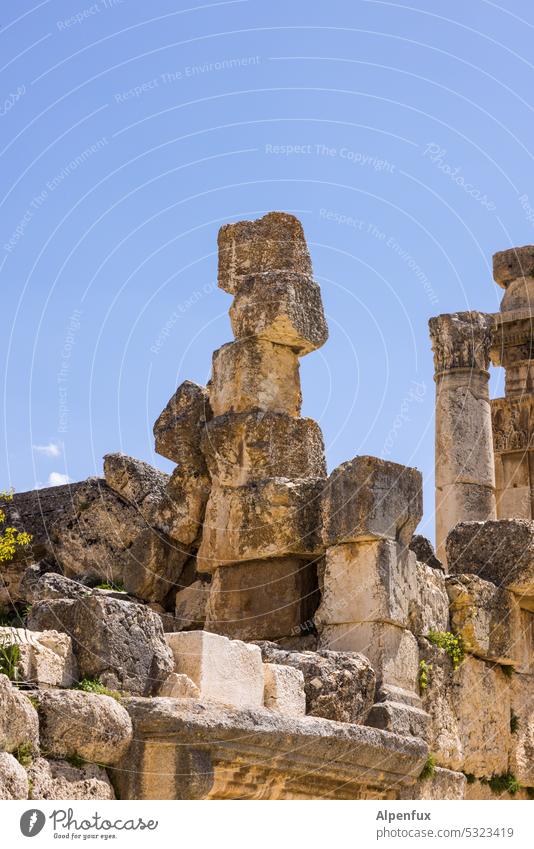 Jenga Steinquader historisch archäologisch antik Tempel Kultur Denkmal Archäologie Ruine alt Wahrzeichen phönizisch römisch griechisch Ferien & Urlaub & Reisen