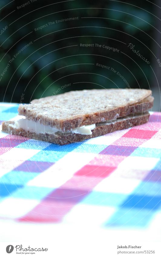 Brot kariert Tisch Belegtes Brot Ernährung Tischwäsche